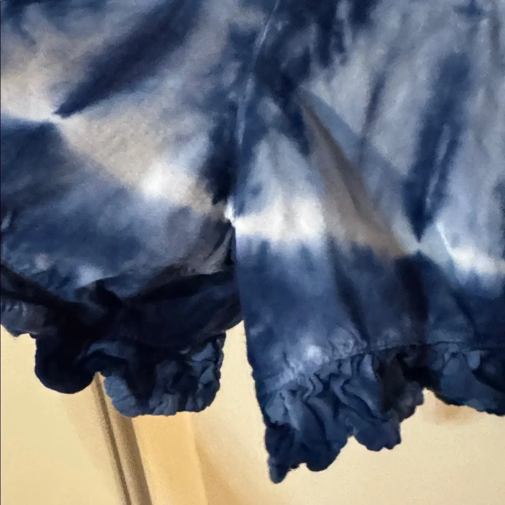 Justice Kids Girls Navy Blue Tie-Dye Lace-Up Tunic Romper Jumpsuit 12